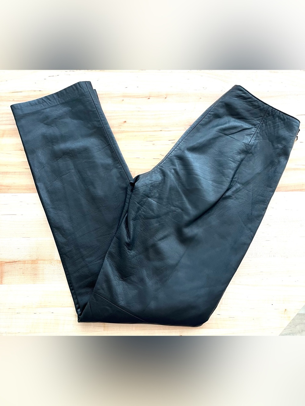 Hugo Buscati Black Leather Pants, Sz 6